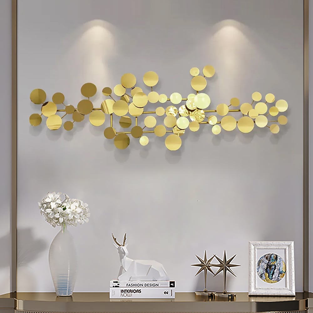 Questions and Answers for 1 Piece Modern Style Geometric Figure Wall Decor Gold Iron Wall Decor
