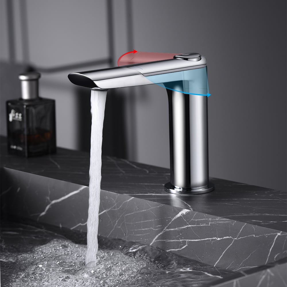 Vragen en antwoorden voor Chroom Wastafelkraan met één gat en enkele handgreep drukknop Massief messing