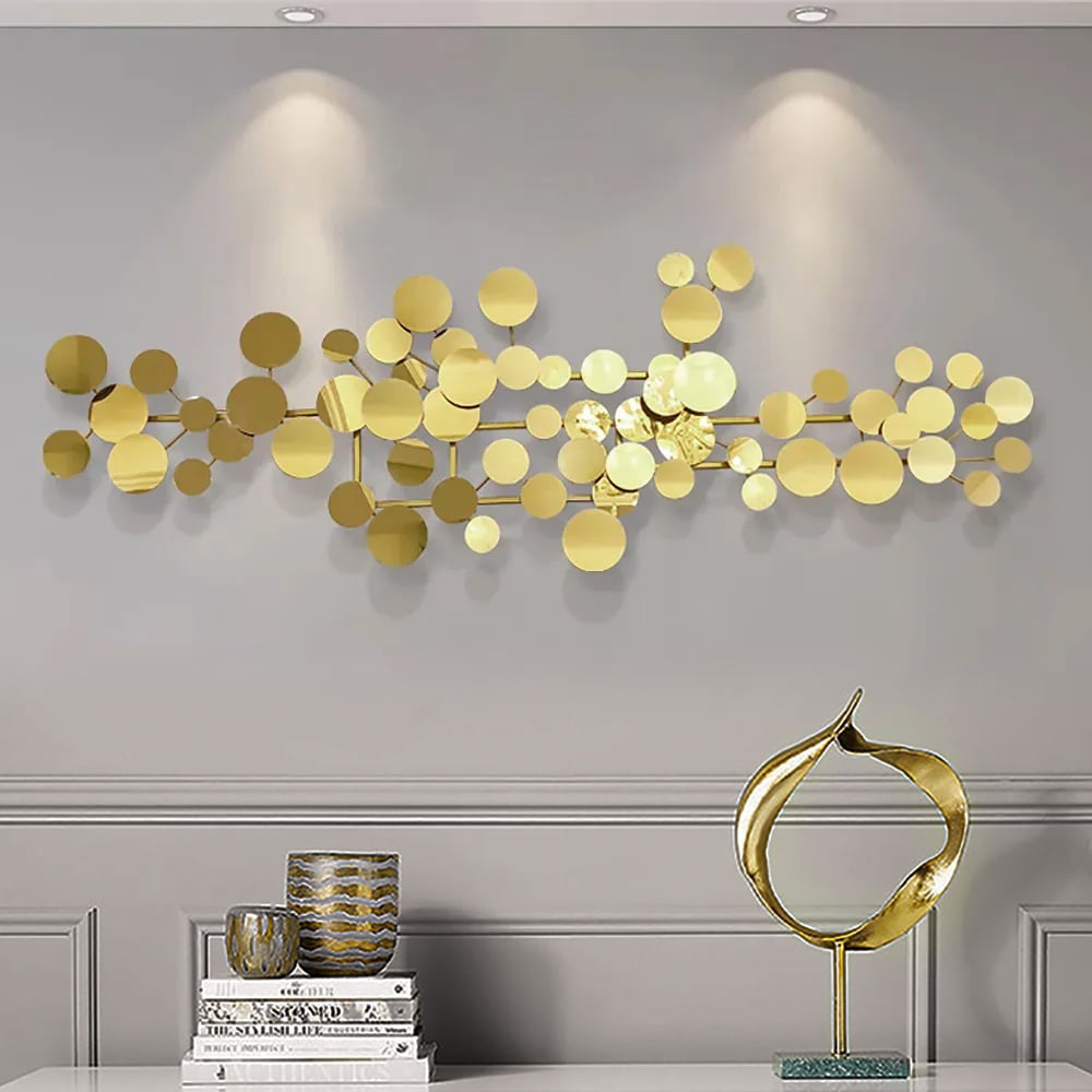 Questions and Answers for 1 Piece Modern Style Geometric Figure Wall Decor Gold Iron Wall Decor