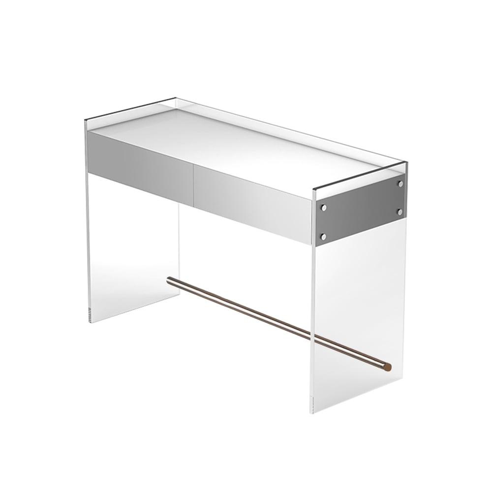 Questions and Answers for Modern Floating Acrylic Dressing Table Vanity Desk with Drawers