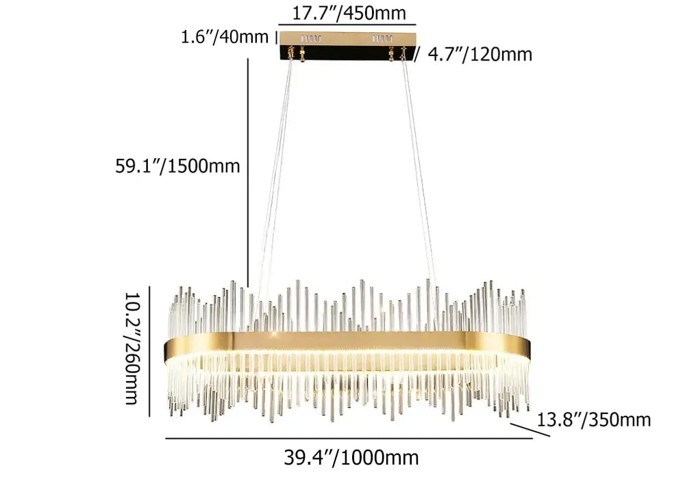 Customer Reviews for Striaged Modern Glass Kitchen Island Light in Brass with Adjustable Cables