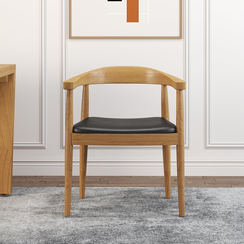 Customer Reviews for Acurv Wood Dining Chair Walnut with PU Leather Upholstery Black