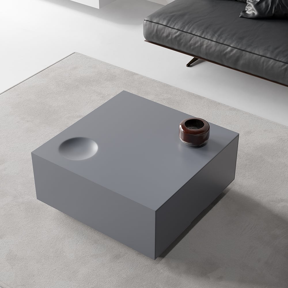 Questions and Answers for Modern Grey Coffee Table with Storage Square Coffee Table with Drawer