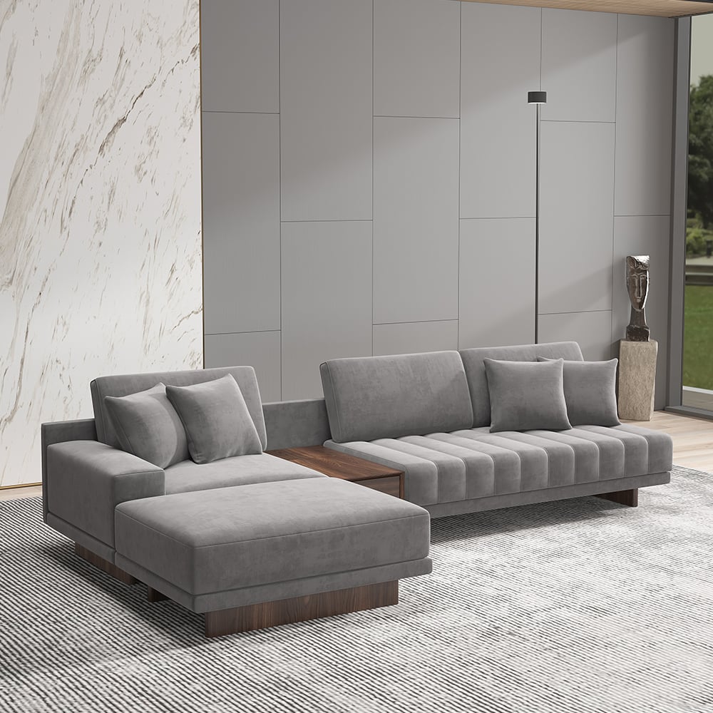 Questions and Answers for 3200mm L-Shaped Modular Velvet Sectional with Chaise & Ottoman