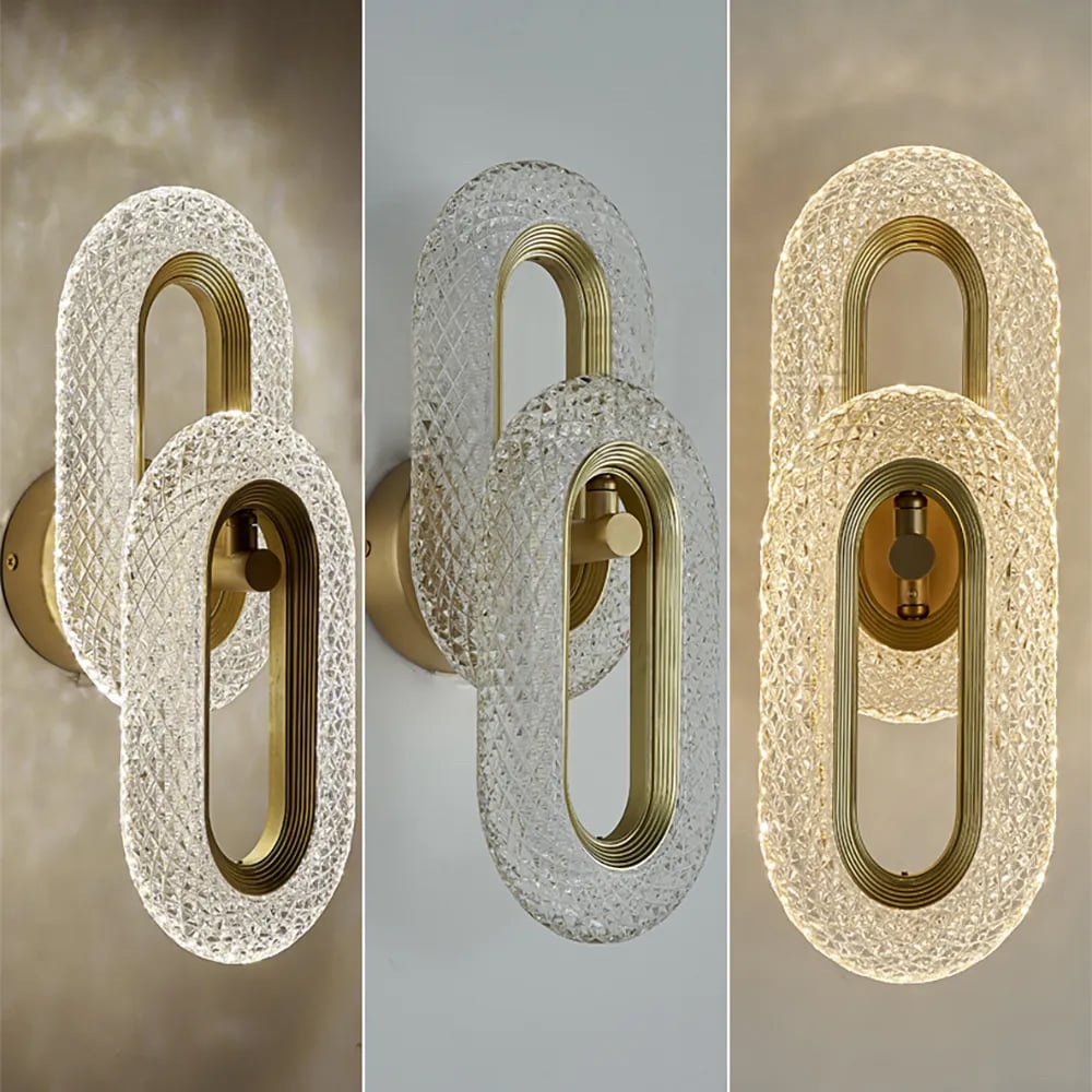 Questions and Answers for Ovated Brass Wall Sconce Art Deco LED Wall Lighting 2-Light Ring Wall Lamp