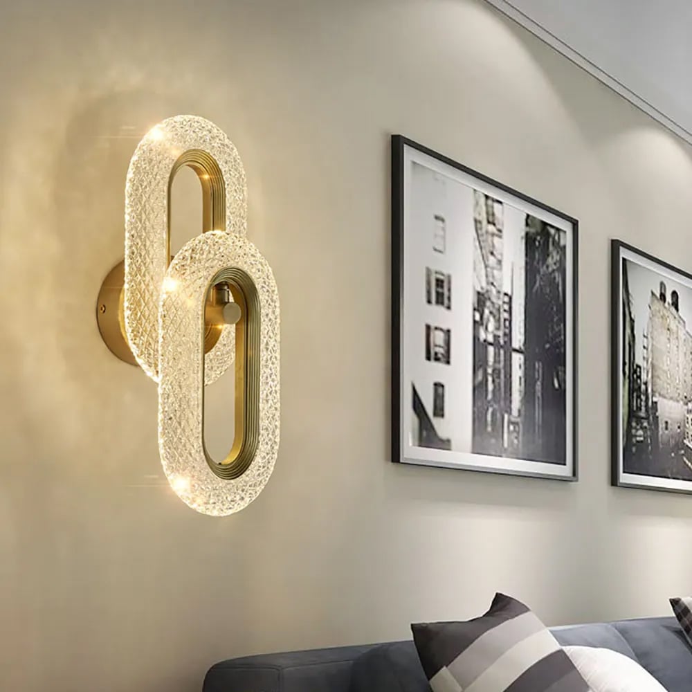 Questions and Answers for Ovated Brass Wall Sconce Art Deco LED Wall Lighting 2-Light Ring Wall Lamp
