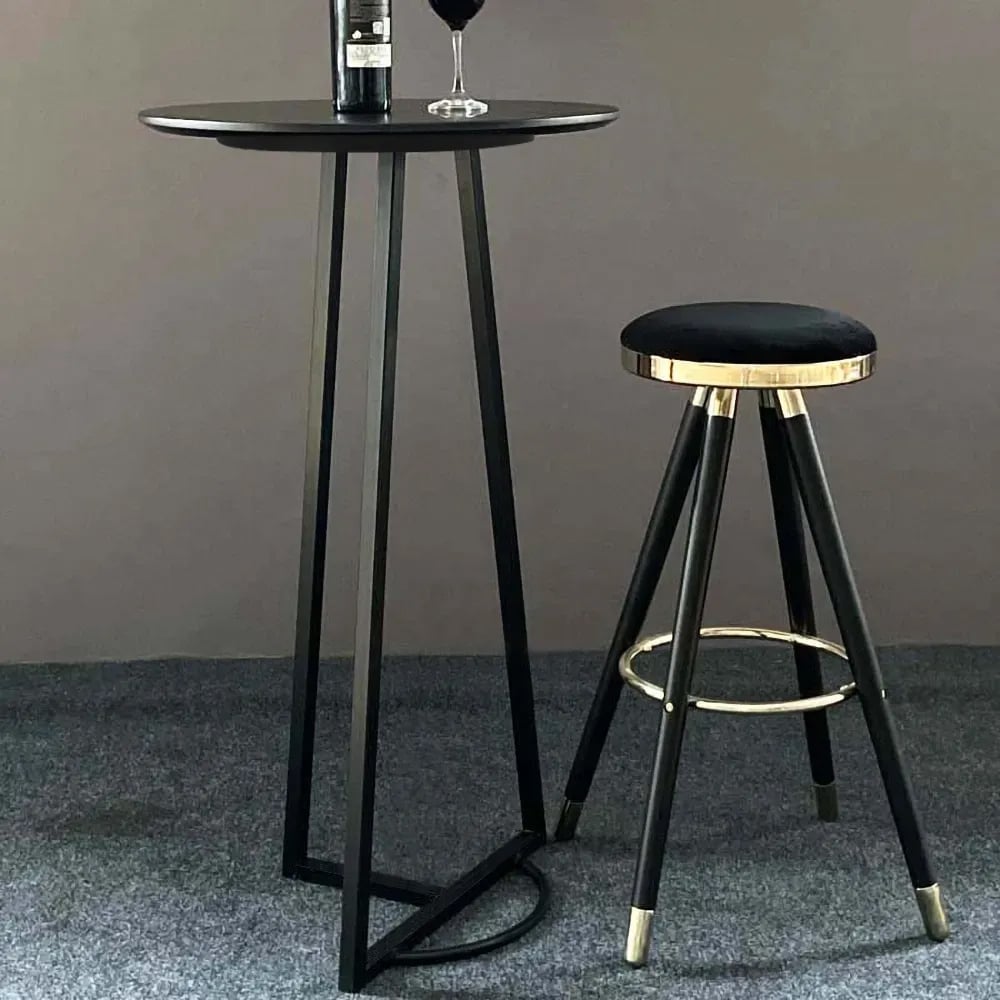 Questions and Answers for 600mm Modern Metal Black Bar Table with Round Top Metal Legs