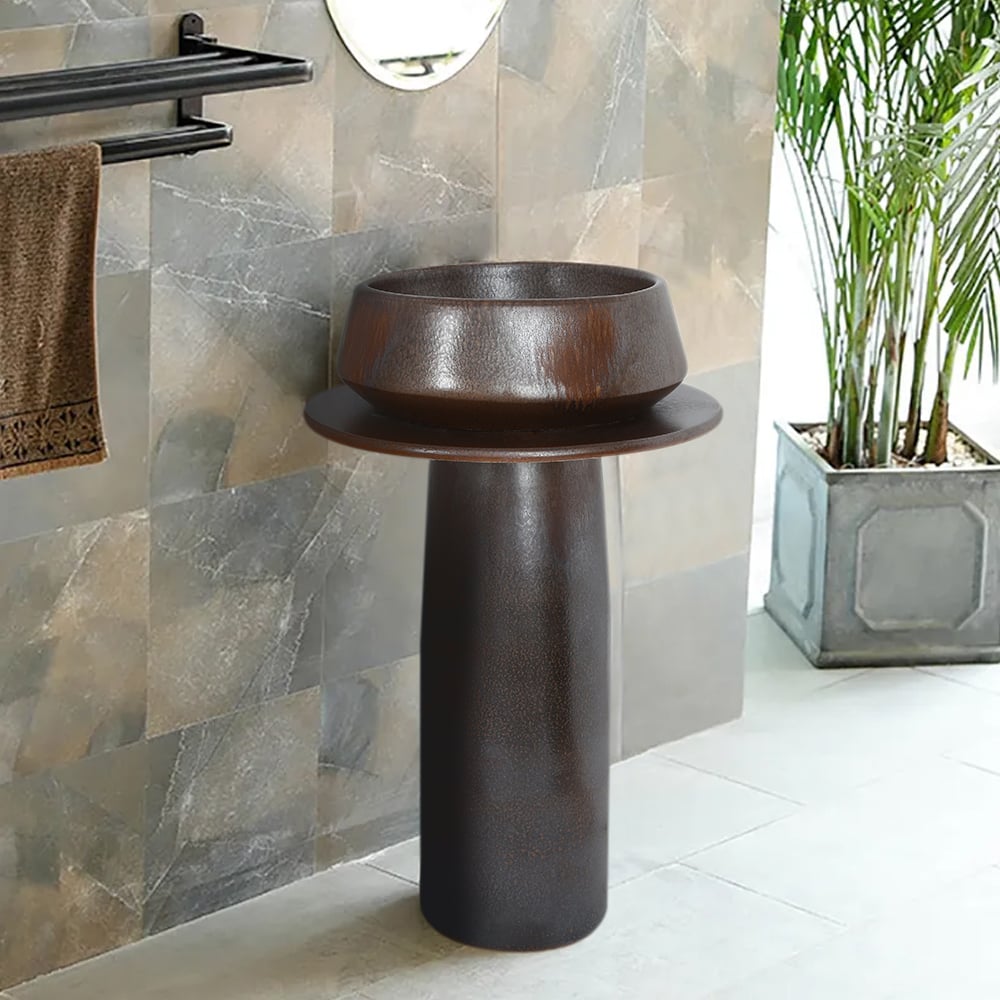 Customer Reviews for Vintage Retro Kaolin Clay Pedestal Basin Freestanding Bathroom Washbowl