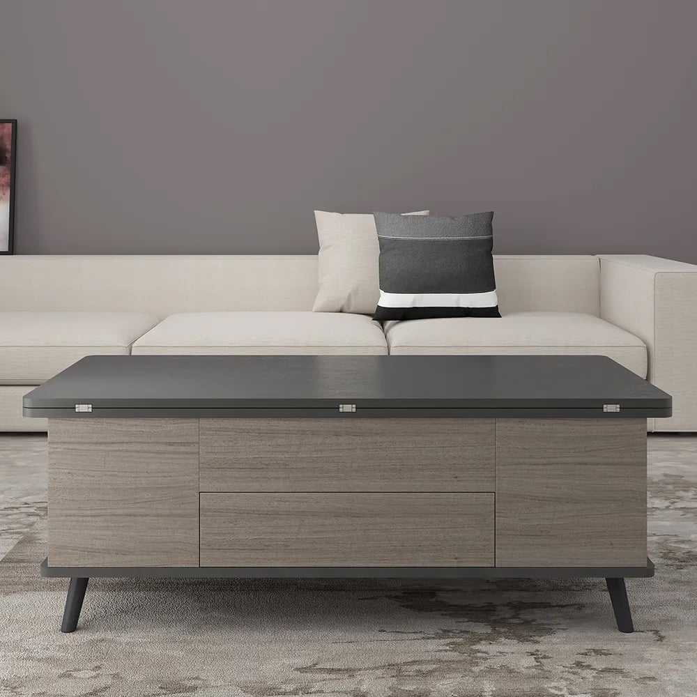 Customer Reviews for 5 Pieces Lift Top Coffee Table Set with Storage Convertible Dining Table with Ottomans