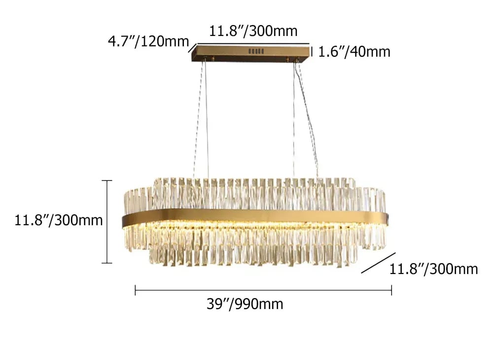 Customer Reviews for Fixedo Modern Crystal LED Kitchen Island Light in Brass with Adjustable Cables