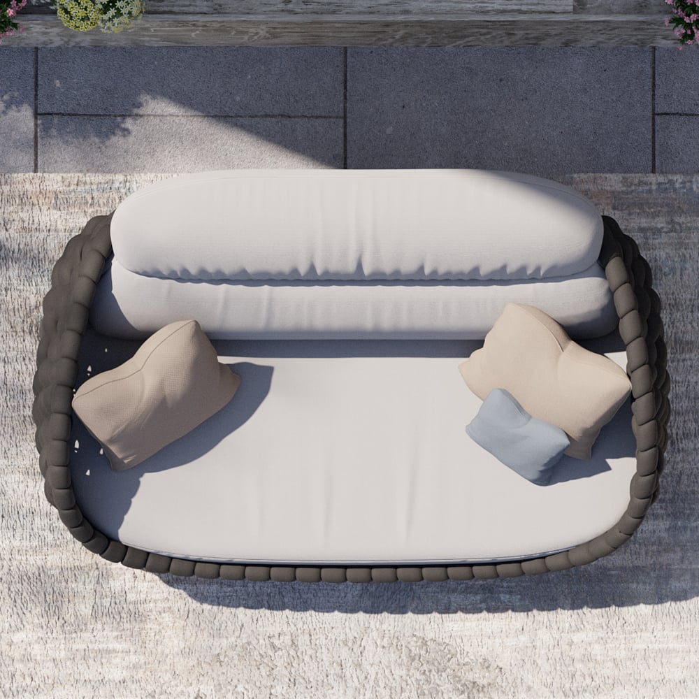Questions and Answers for Tatta 3 Seater Modern Woven Textilene Rope Outdoor Sofa with Removable Cushion Black