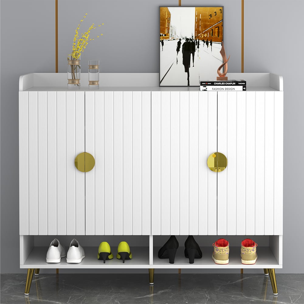 Questions and Answers for Yellar Nordic White Shoe Cabinet 10 Shelves Entryway Shoe Cabinet