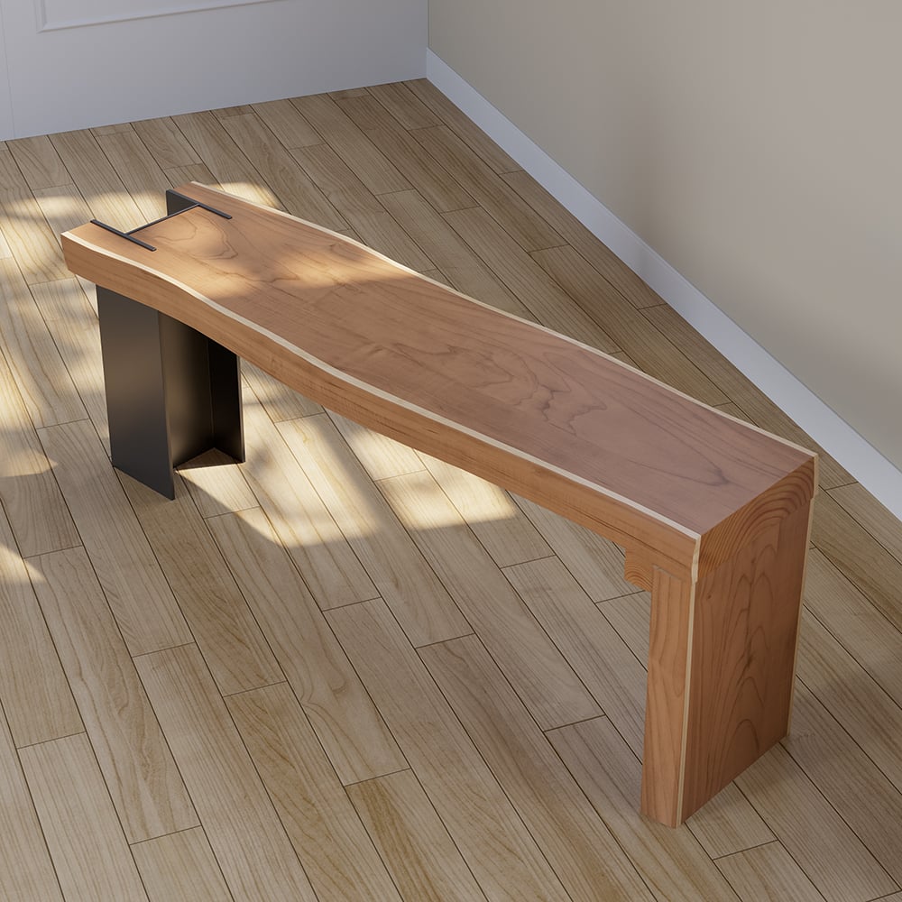 Customer Reviews for Natural Wood Entryway Bench Modern Bench with Steady Metal Legs (47.2'')