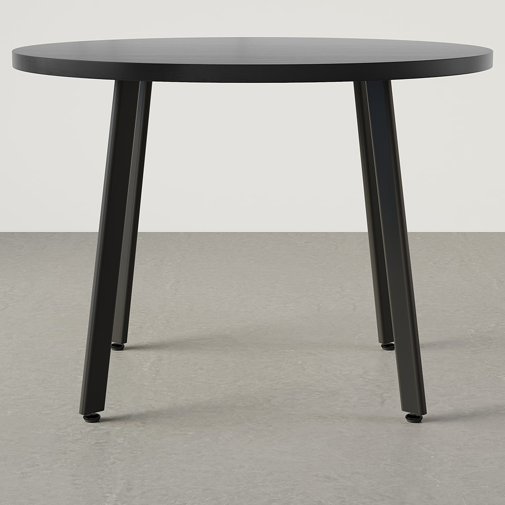 Round Wood Nesting Small Dining Table Set for 4 - 40" Modern White Kitchen Table and Chairs | Homary