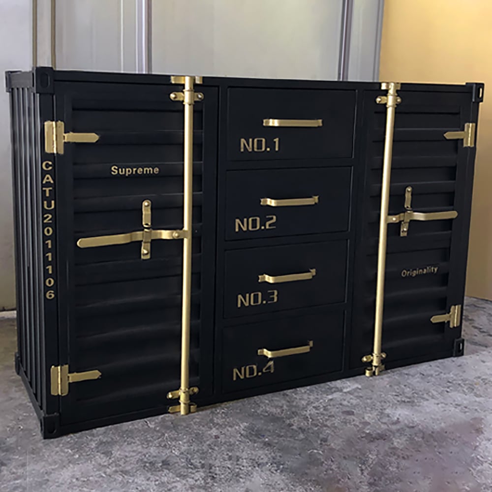 Questions and Answers for Ctainer 1200mm Cargo Container Industrial Sideboards & Buffets with Drawers&Doors Metal
