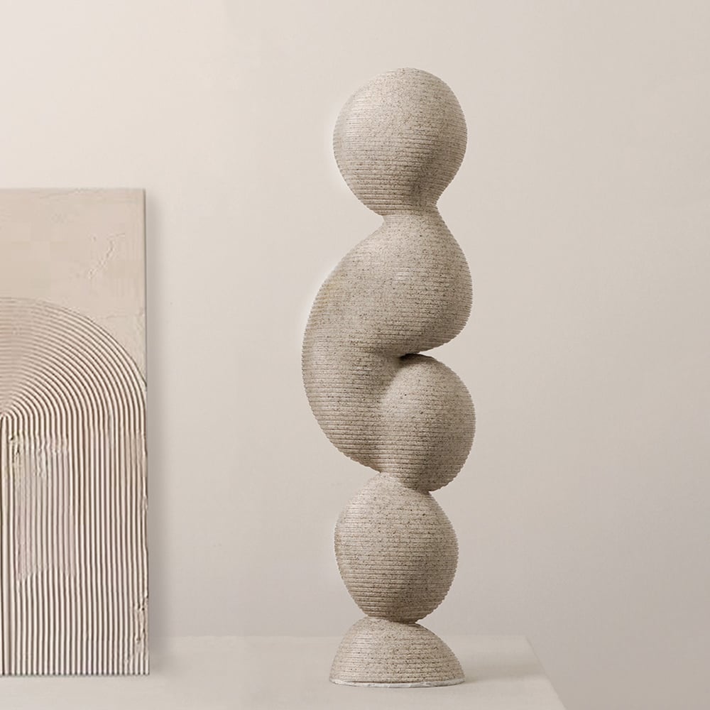 Questions and Answers for Modern Resin Abstract Sculpture Art Home Decorative Figurine Desk Decor in Off White