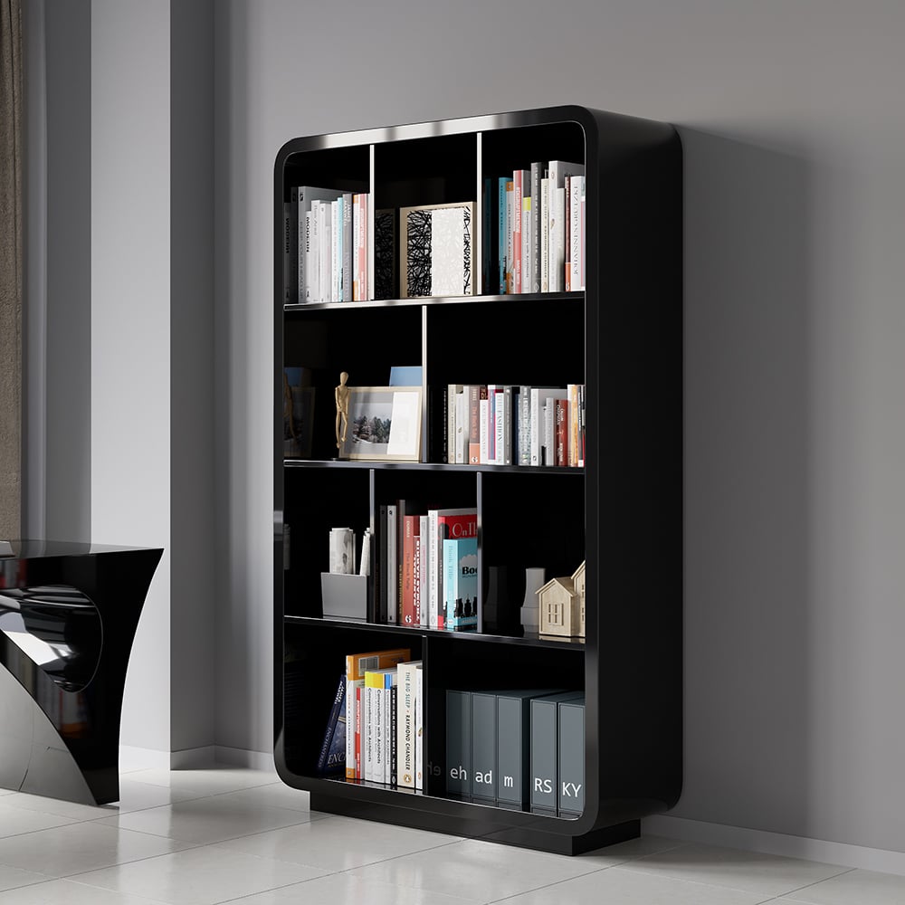 Questions and Answers for Chicent 78.7" Modern Black Bookshelf 4-Tier Standard Bookcase with Rich Storage