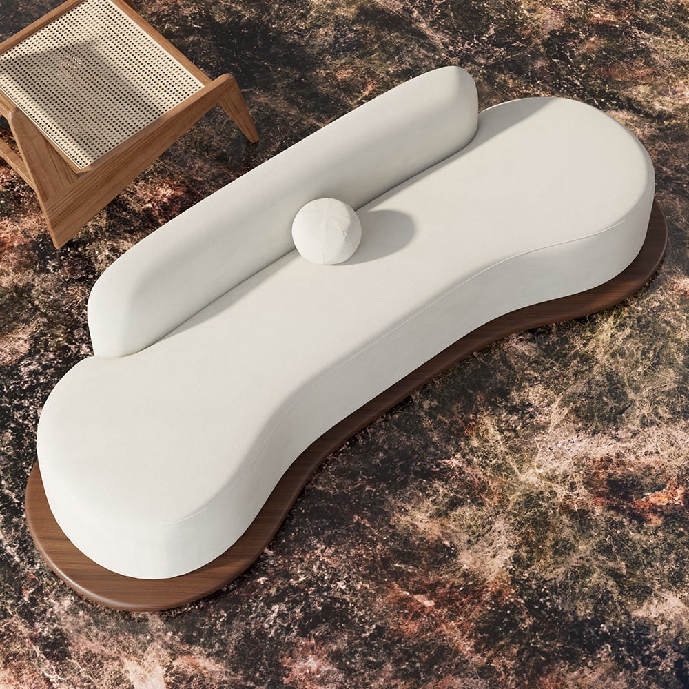 Reseñas de Clientes para Sofá curvo moderno de piel sintética gris de 2800 mm de 5 plazas con respaldo bajo y base de madera