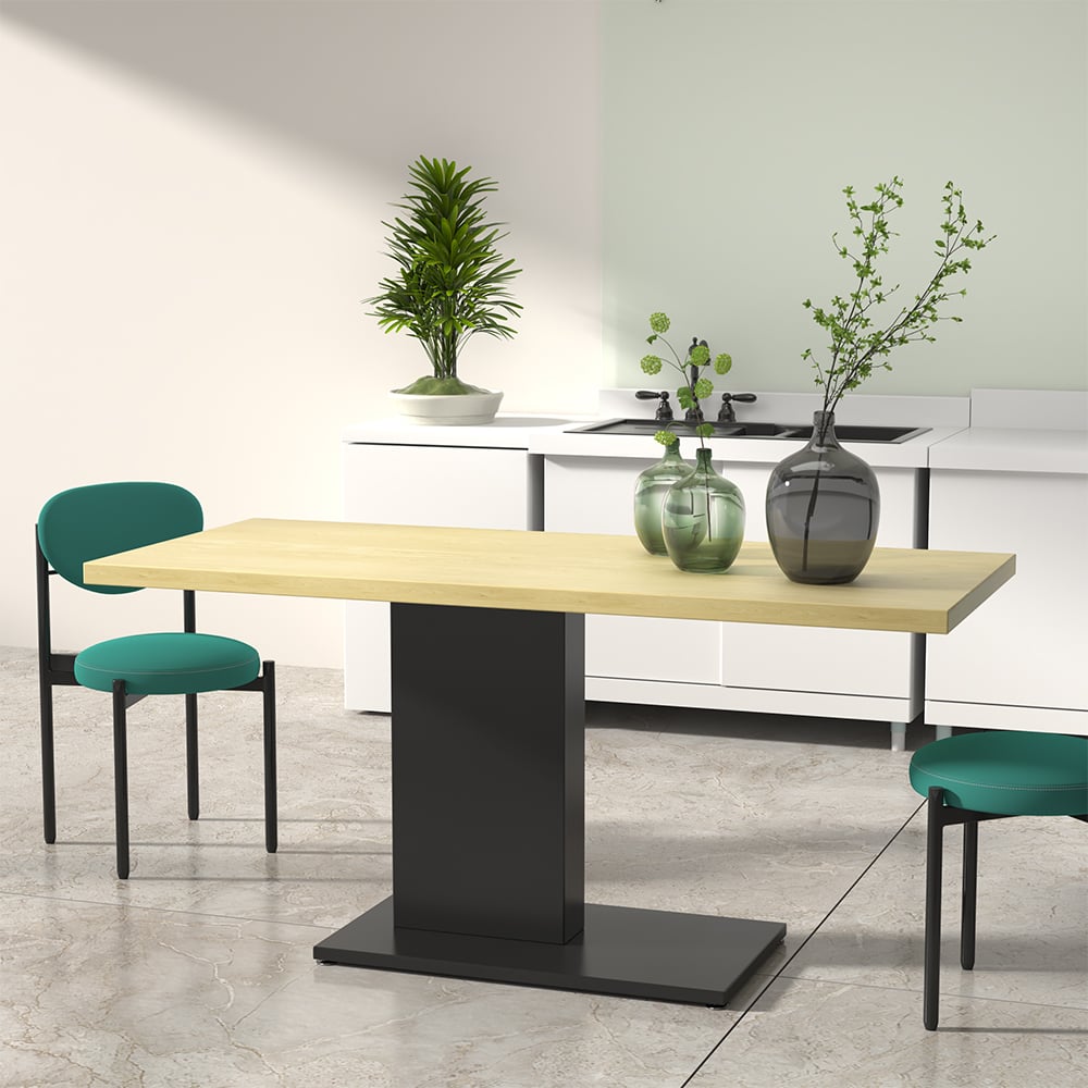 Customer Reviews for 63" Industrial Modern Rectangle Wood Dining Table Seats 4-6 People