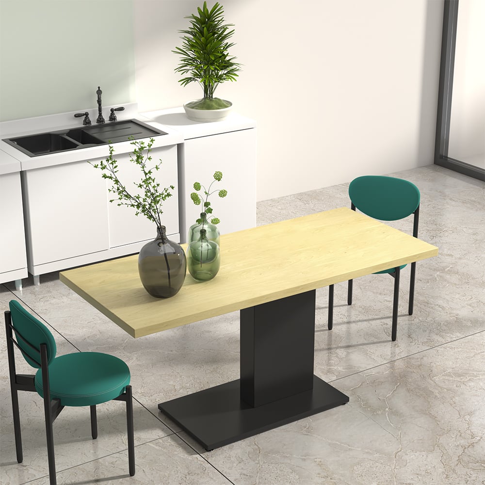 Customer Reviews for 63" Industrial Modern Rectangle Wood Dining Table Seats 4-6 People