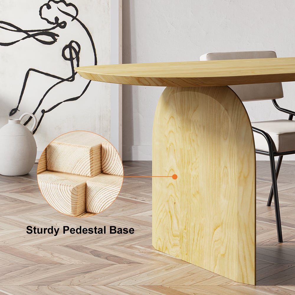 Hodnocení zákazníků pro položku Tintica oválný jídelní stůl ze dřeva, japonský styl, přírodní, pro 8 osob