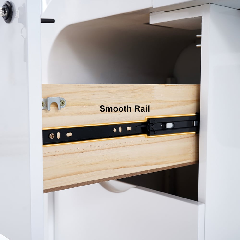 Questions et Réponses pour Bureau de Direction Blanc Moderne en Forme de L avec de Nombreux Rangements