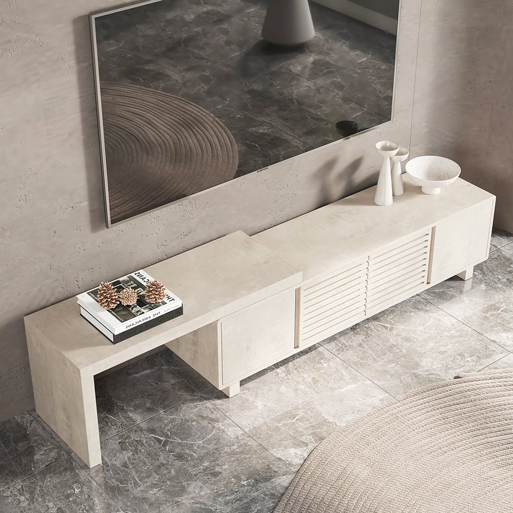 Otázky a odpovědi pro Rozšiřitelný televizní stojan inspirovaný grilem s úložným prostorem (63"-83")