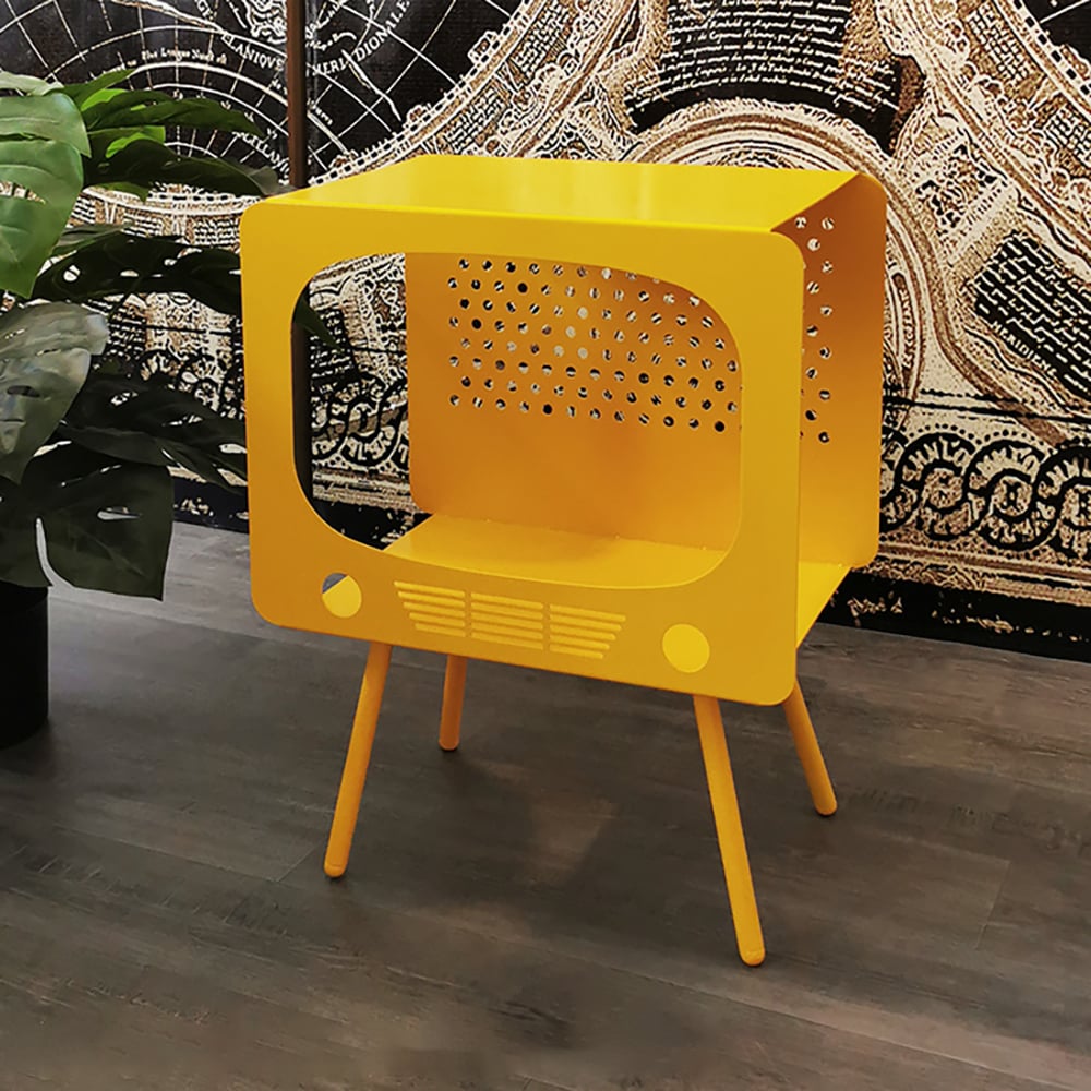 Questions et Réponses pour Stert Table de Bout Jaune TV Sculpt