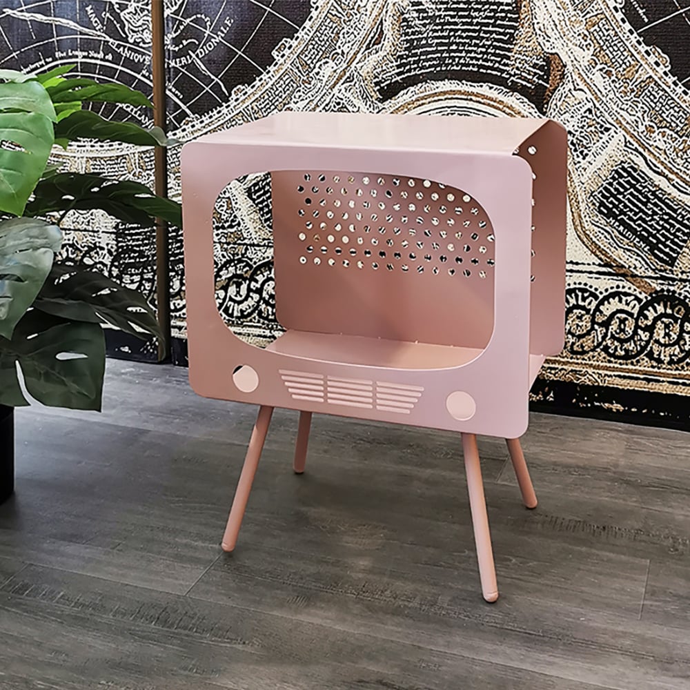 Questions and Answers for Stert TV Sculpt Display Shelving Unique End Table in Pink