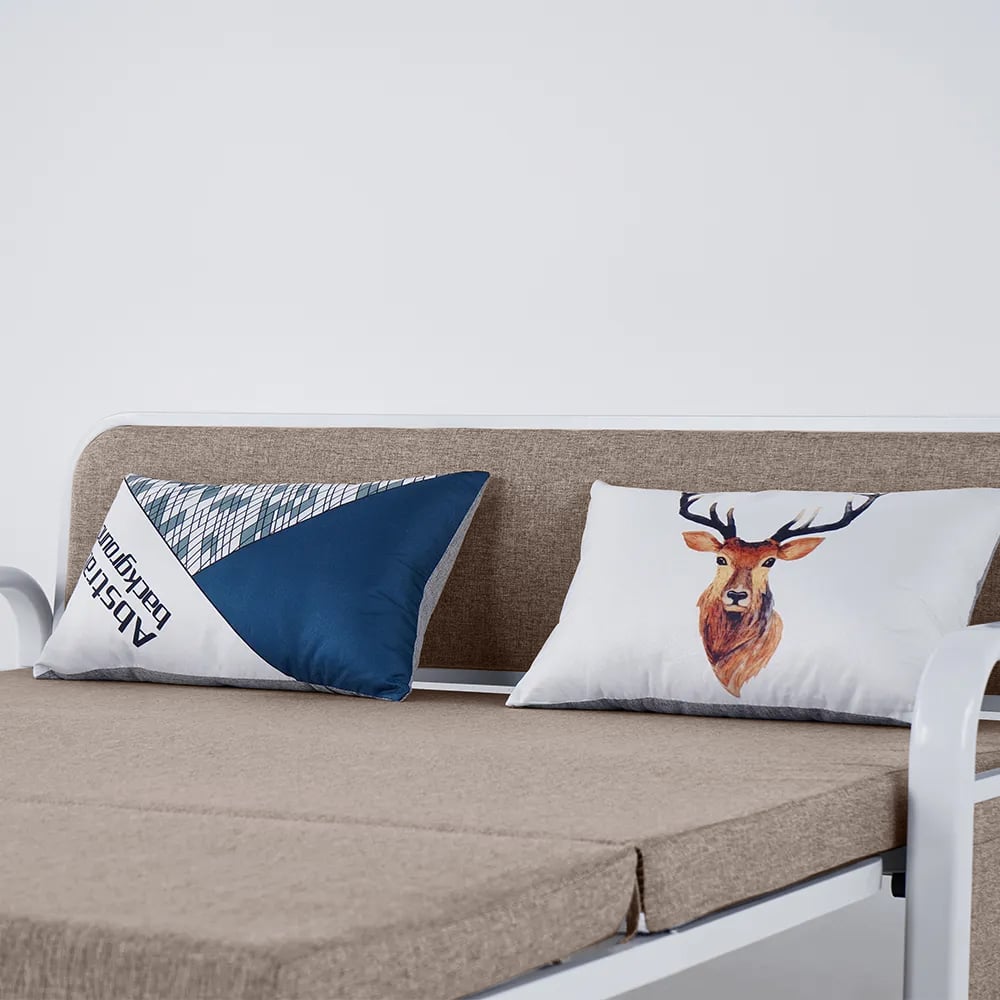 Vragen en antwoorden voor Kaki uitschuifbare slaapbank (tot 1900 mm) gemaakt van een mix van katoen en linnen