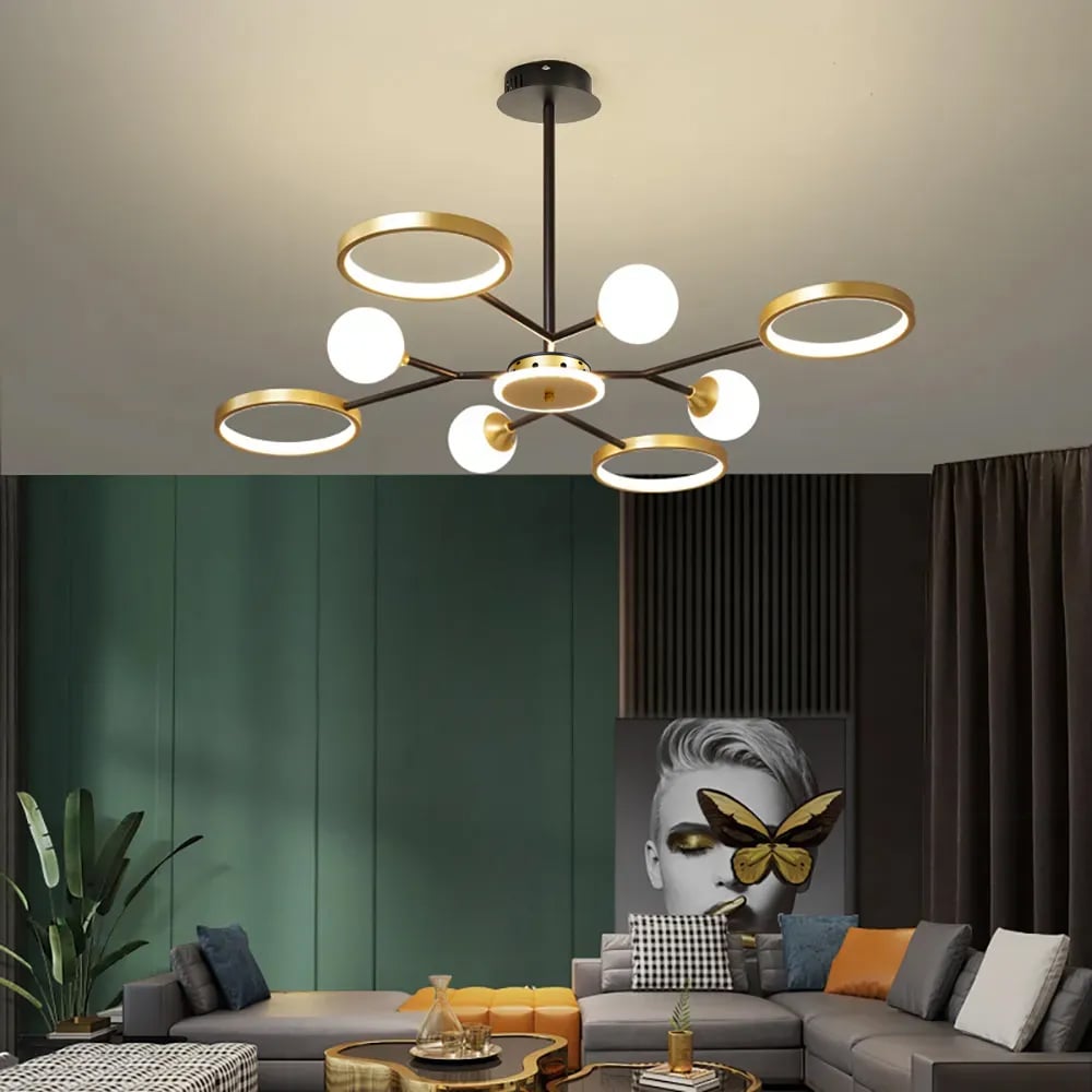Questions and Answers for Modern Nordic Style 8-Light Chandelier 5W Warm Light Chandelier