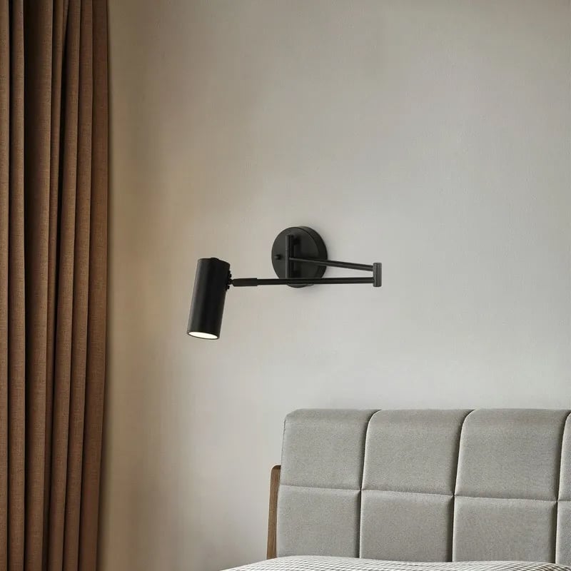 Questions and Answers for Black Modern Swing Arm Indoor Wall Sconce 1 Light