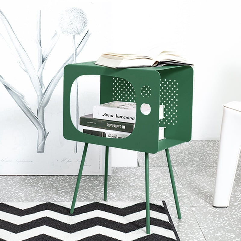 Questions and Answers for Stert Modern End Table in Television Shape Hollow Side Table in Fresh Green