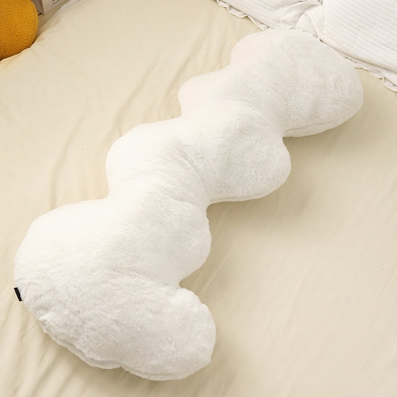 Questions et Réponses pour Coussin intégral ondulé en peluche de coton blanc pour dormir au chevet 19 x 34 pouces