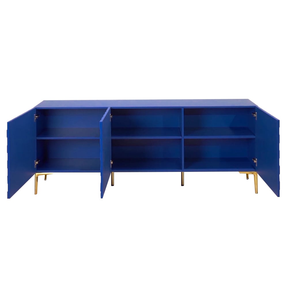 Questions and Answers for Modern 1800mm Blue Buffet Sideboard Table with Gold Legs & 3 Doors