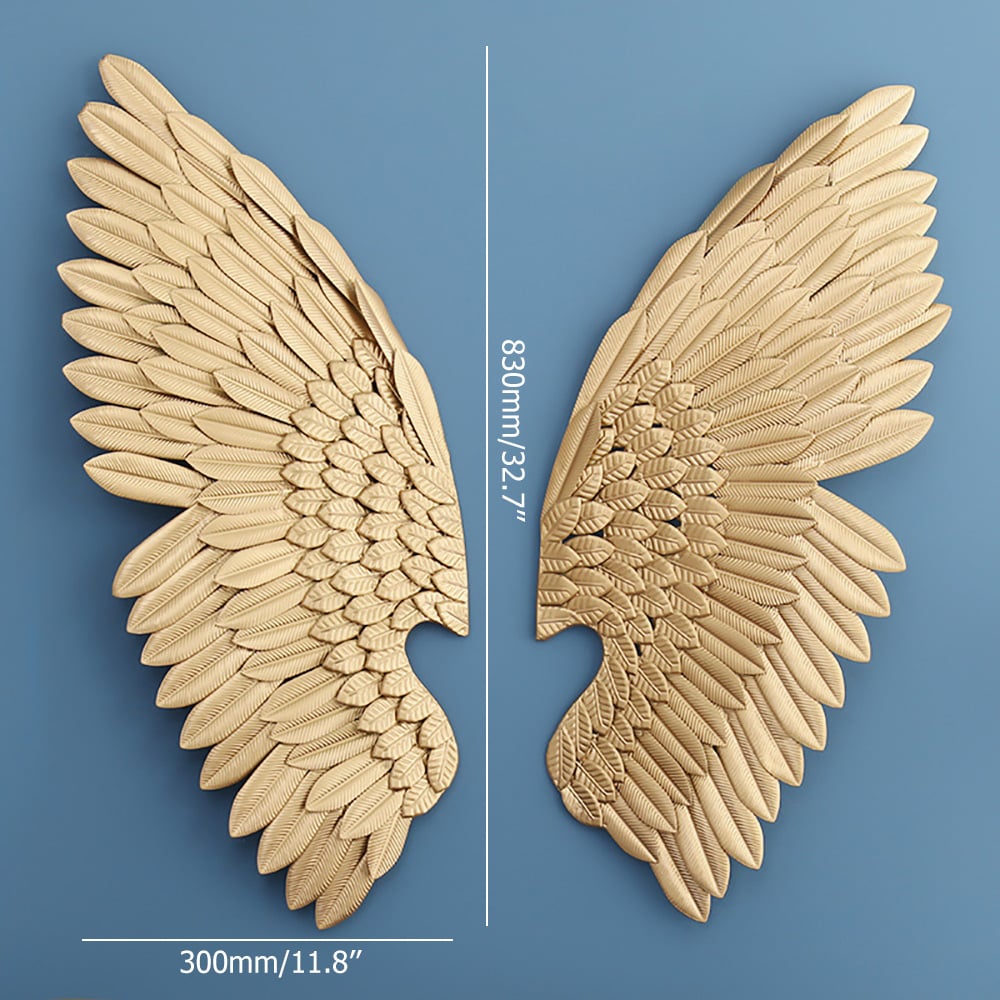 Customer Reviews for 830mm Luxury 2 Pieces Gold Wing Wall Decor Home Angel Wing Art Set