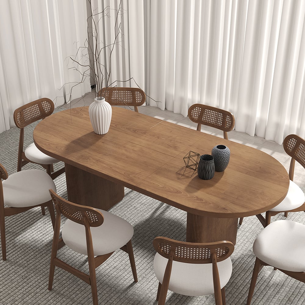 Hodnocení zákazníků pro položku Japonandi oválný výsuvný jídelní stůl z ořechu (2000-2400 mm), pro 6-10 osob