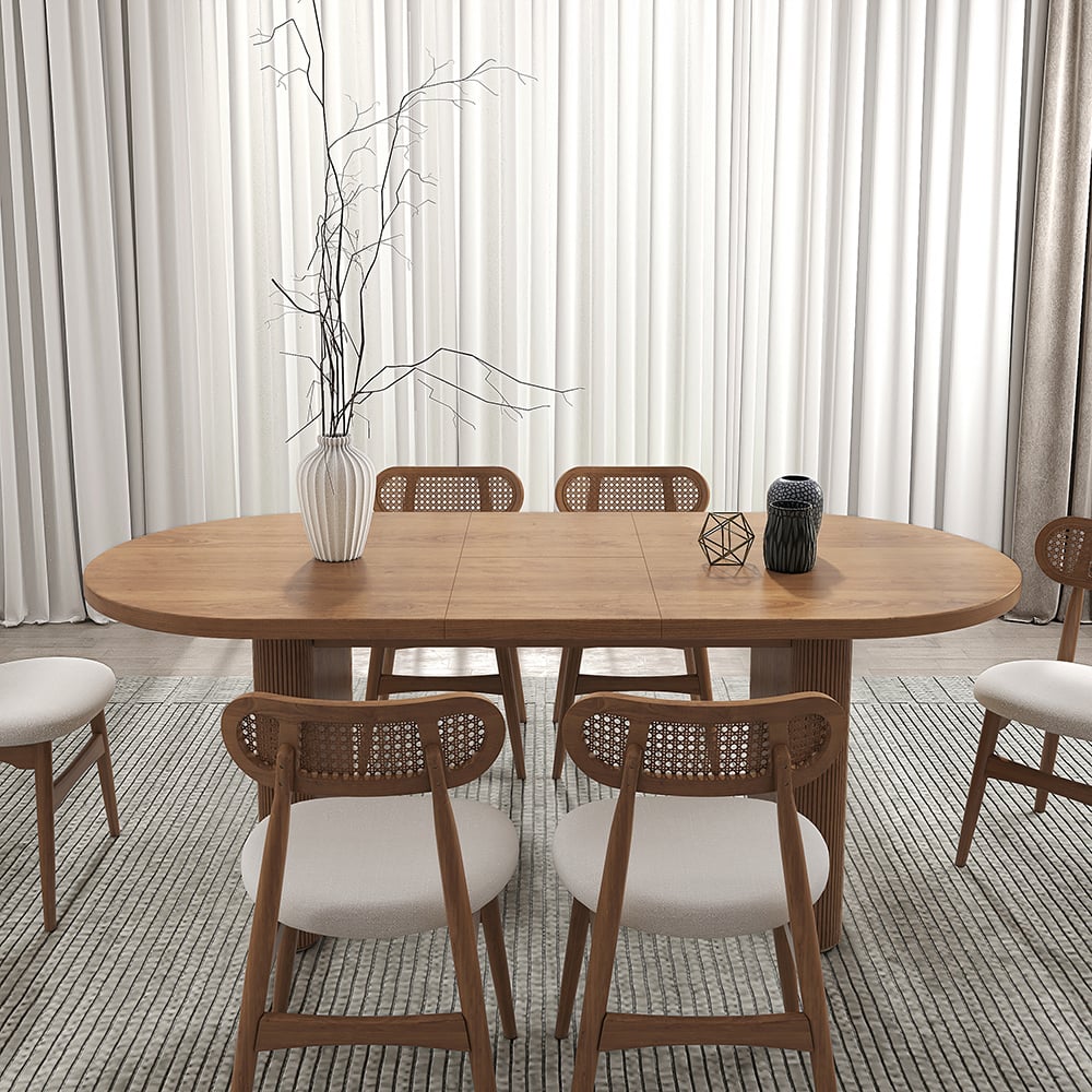 Hodnocení zákazníků pro položku Japonandi oválný výsuvný jídelní stůl z ořechu (2000-2400 mm), pro 6-10 osob