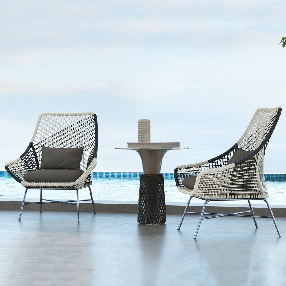 Oceny klientów dla Fotel ogrodowy PE z rattanu z poduszką z poduszką（Zestaw 2）