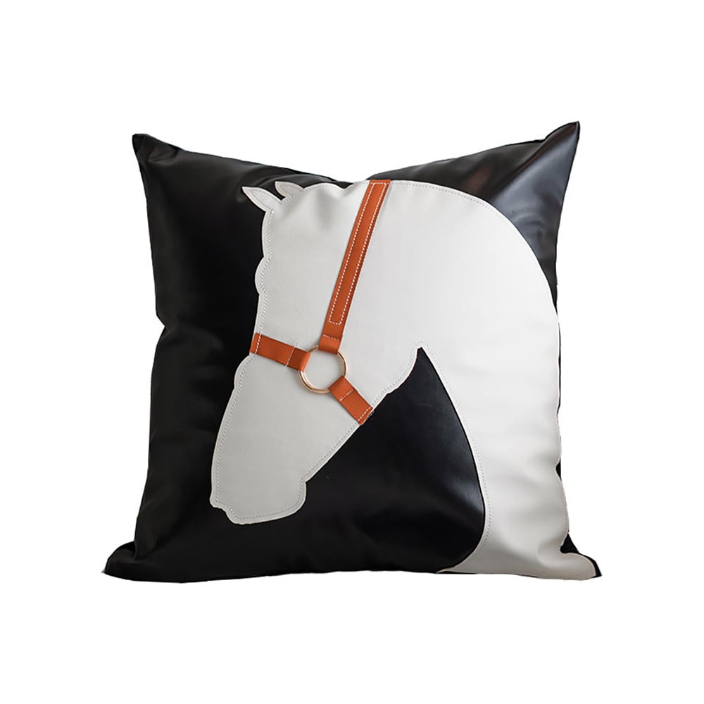 Questions and Answers for 450mm x 450mm Modern Horse Head Decorative Throw Pillow Cover Cushion Cover Protector