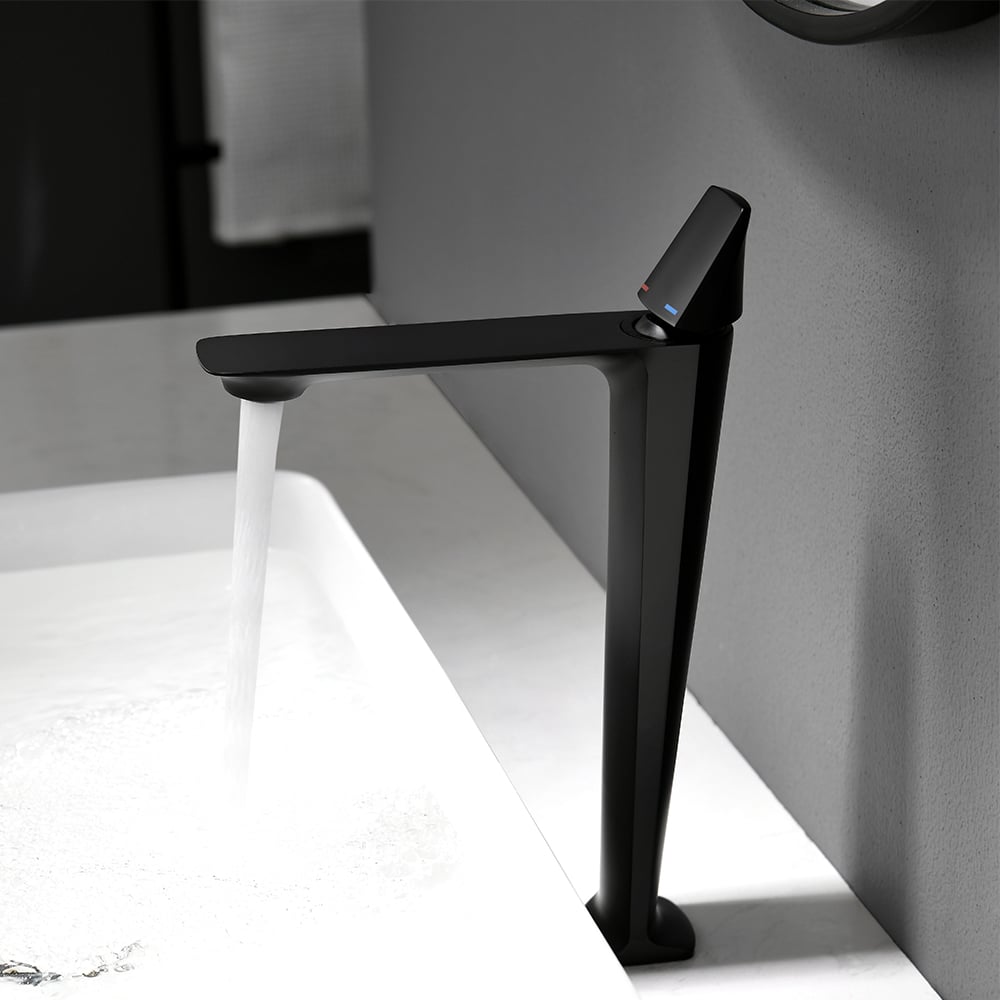 Questions and Answers for Single Handle Solid Brass Bathroom Vessel Sink Faucet One-Hole Deck Mount Matte Black