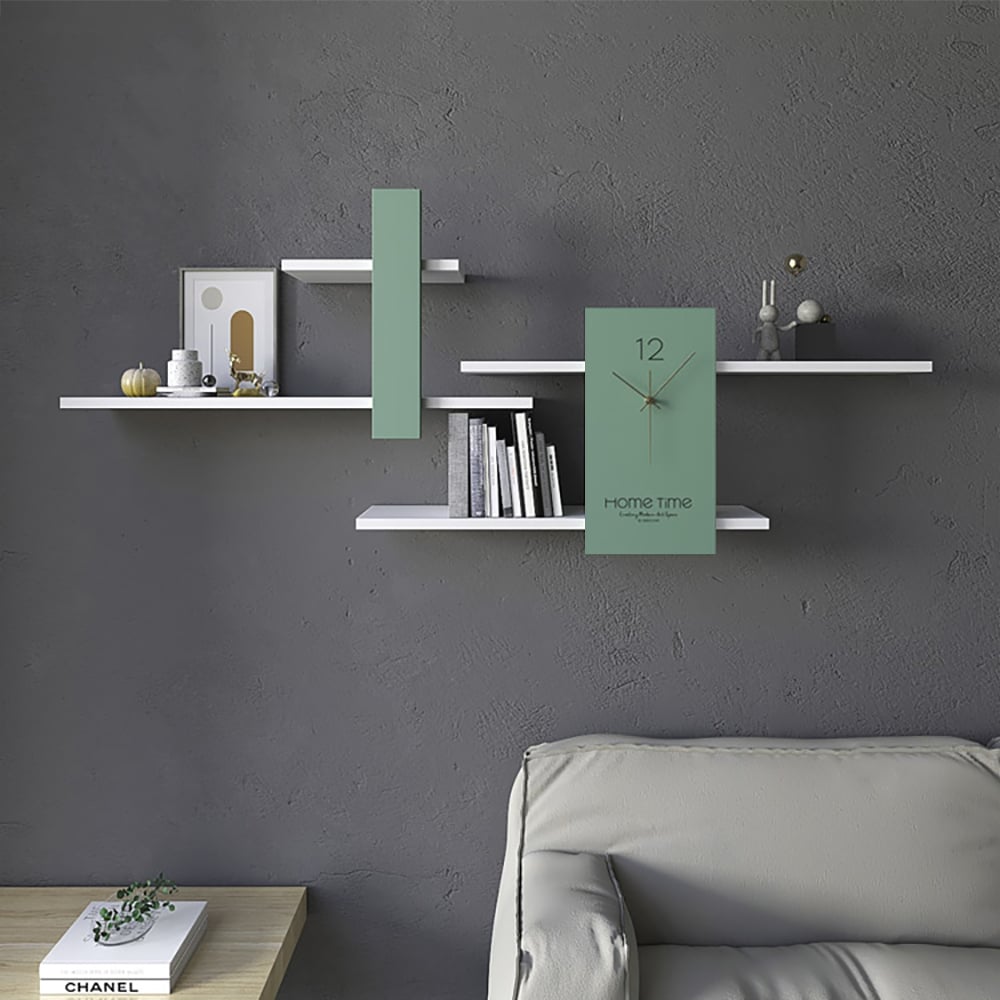 Questions et Réponses pour Étagères murales modernes Étagères flottantes en bois blanc et vert
