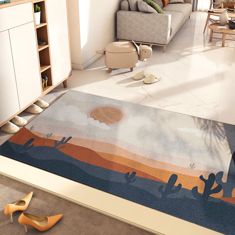 Customer Reviews for 2' x 3' Modern Rectangle Art Doormat Non-Slip Nature Sun Pattern Front Door Mat