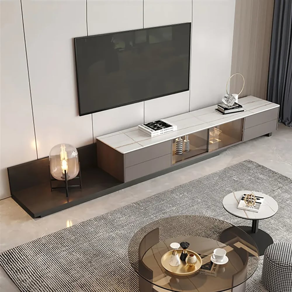 Customer Reviews for Italian Style Retractable TV Stand with 4 Drawers & LED Light for TV Up to 3048mm