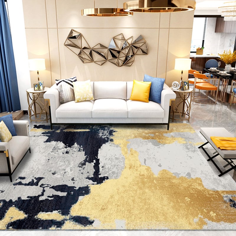 Questions et Réponses pour Tapis en nylon rectangulaire multicolore à peinture abstraite moderne de 1800 mm x 2700 mm