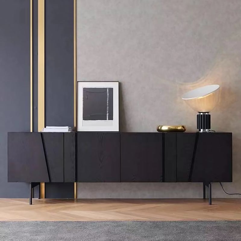 Avis Clients sur 2000mm Meuble TV Console TV Minimaliste avec Portes et Étagères