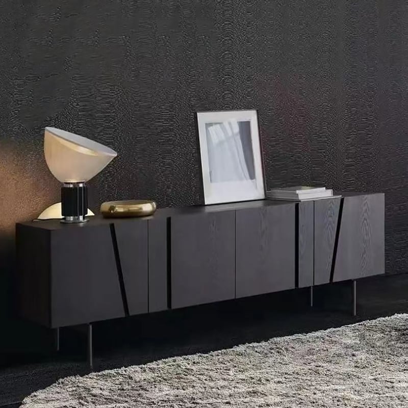 Avis Clients sur 2000mm Meuble TV Console TV Minimaliste avec Portes et Étagères