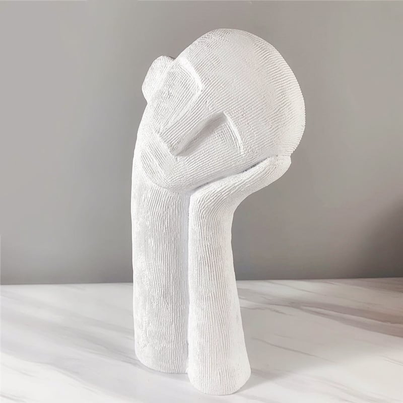 Avis Clients sur Sculpture moderne abstraite en résine blanche pour personnes à la maison