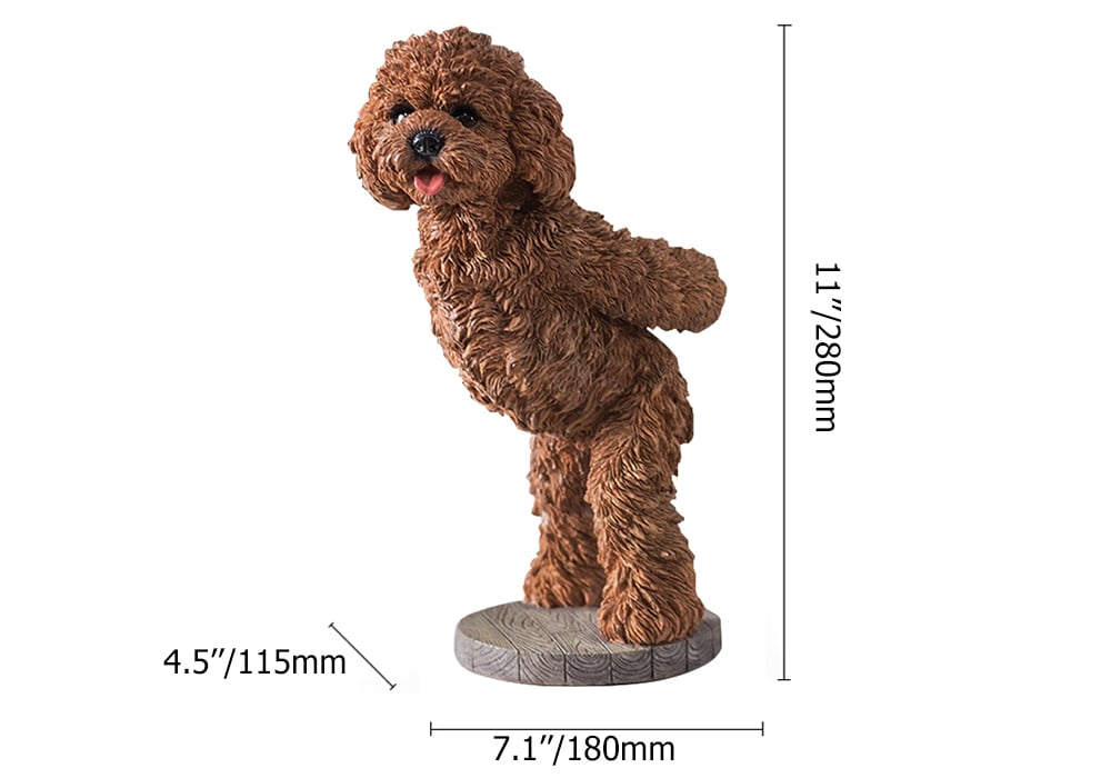 Modern Wine Rack Brown Resin Teddy Dog Decorative Countertop Wine Bottle Holder weights dimensions image