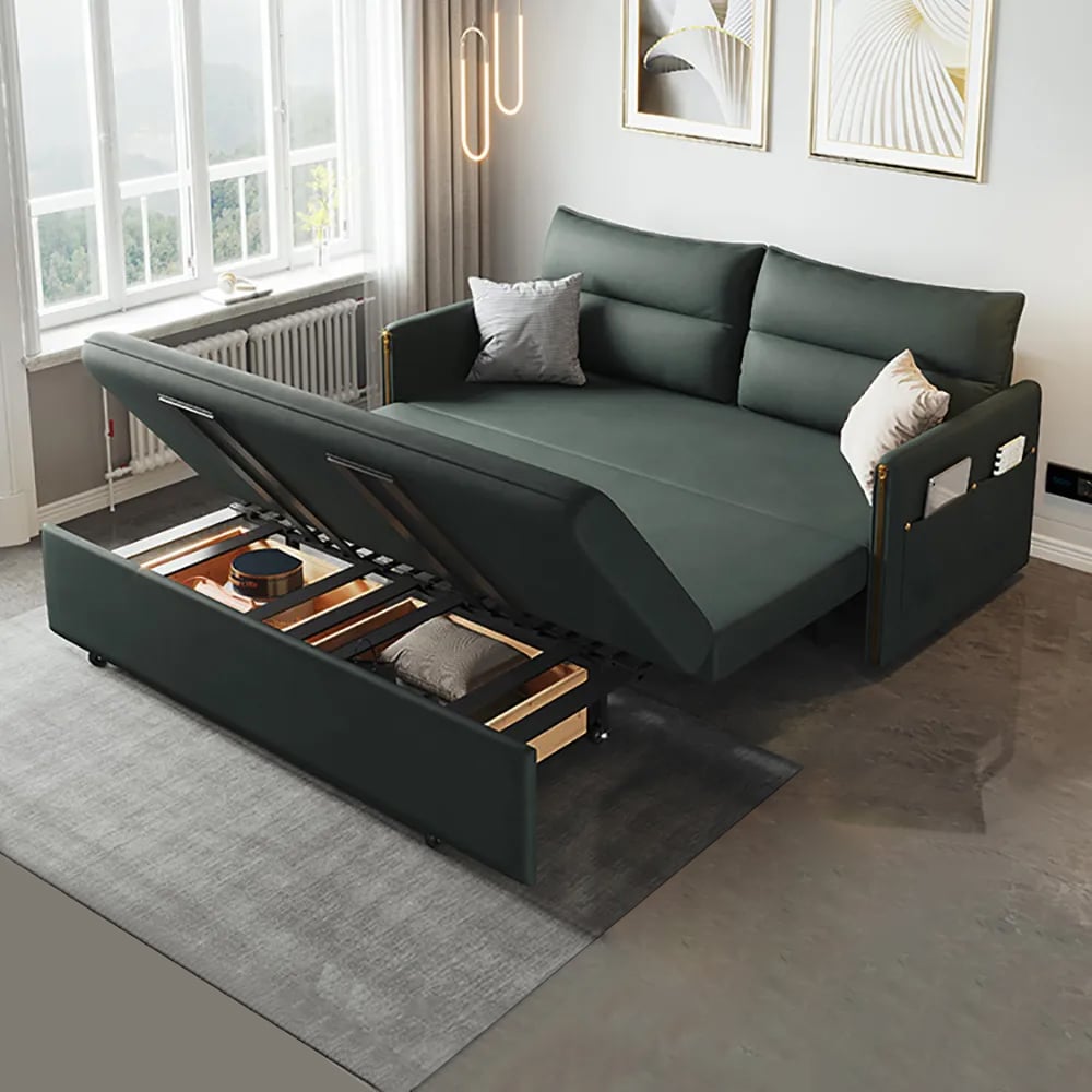 Questions and Answers for 64" Leath-aire Sleeper Sofa 2-Seater